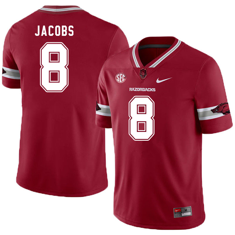 Men #8 Jerry Jacobs Arkansas Razorbacks College Football Jerseys Sale-Alternate Cardinal - Click Image to Close